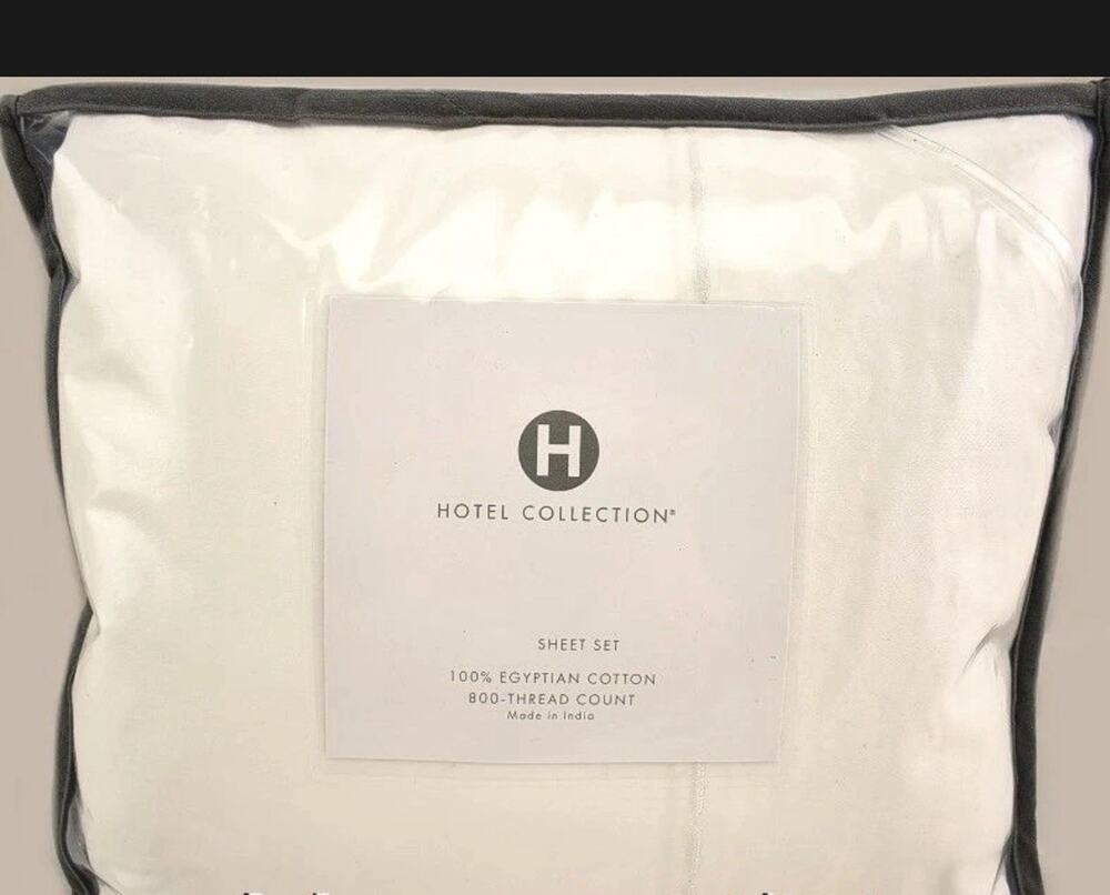 Hotel Collection 800 Thread Count Egyptian Cotton QUEEN Sheet Set White